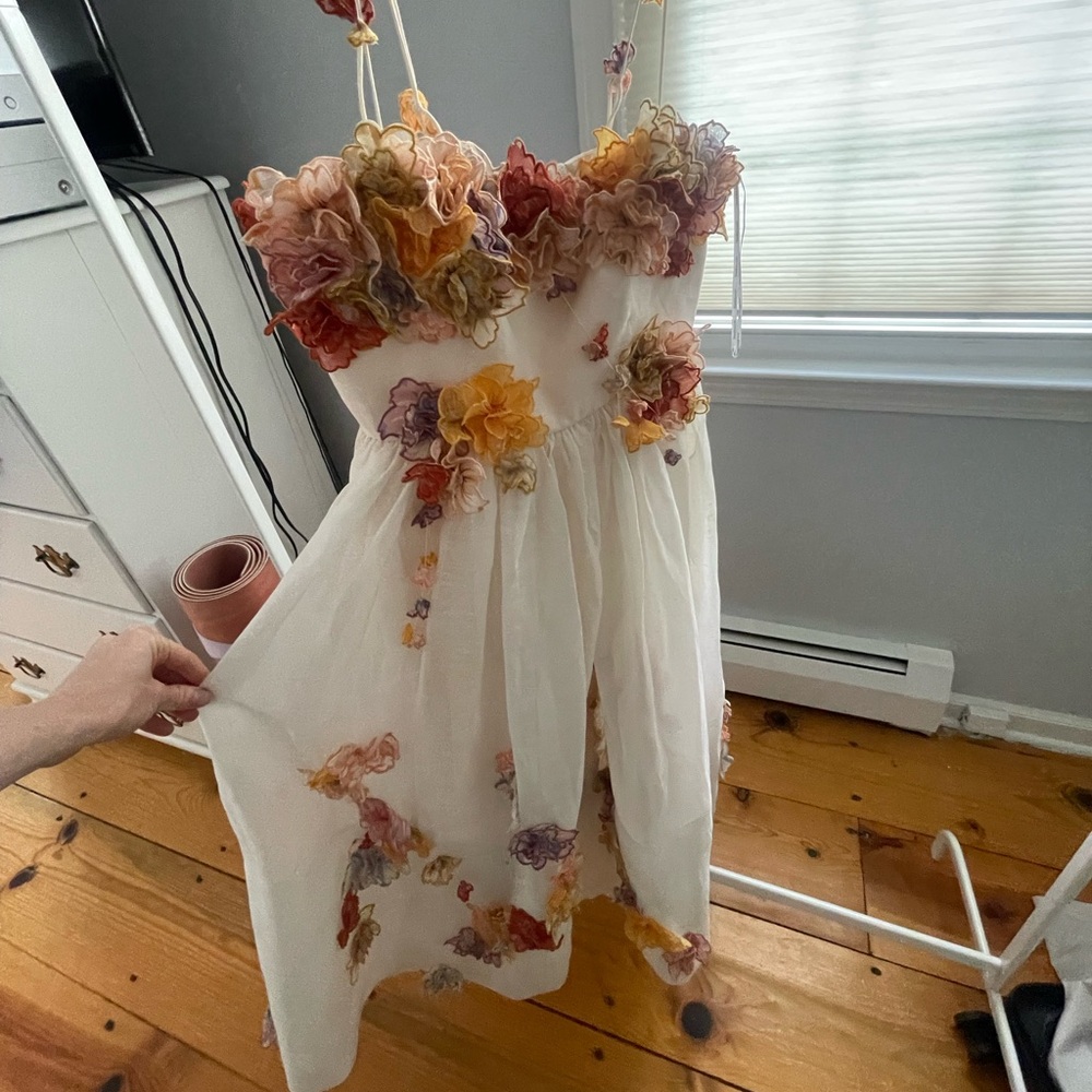 Zimmermann Floral Embellished Midi Dress - Multicolor